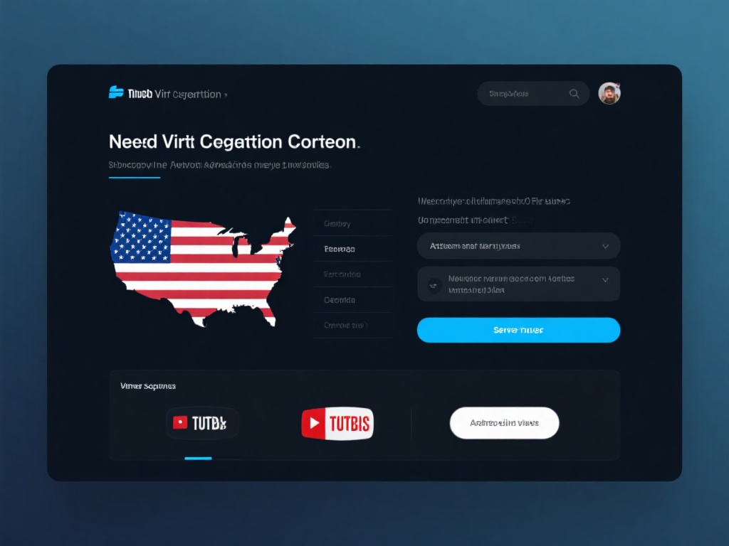 选择服务器：进入界面后，选择你需要虚拟定位的国家。